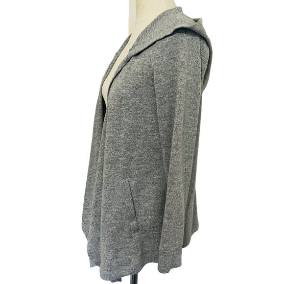 INC International Concepts Open Front Hood Cardigan Sweater Drape Front Sz Small - Picture 2 of 11